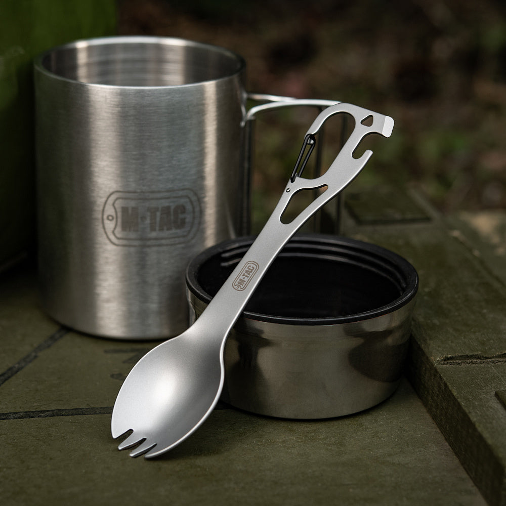 M-Tac Spork-Besteckset mit Karabiner