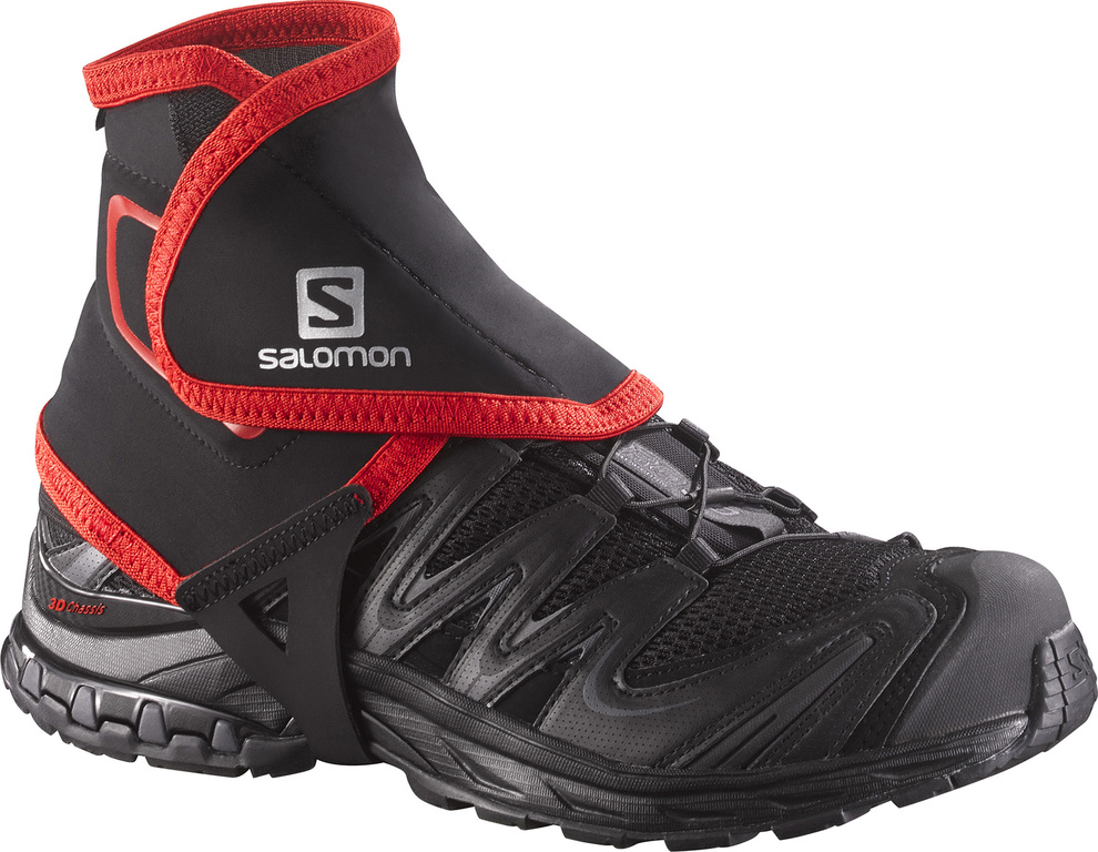 SALOMON Schuhüberzüge Trail Gaiters High schwarz/rot