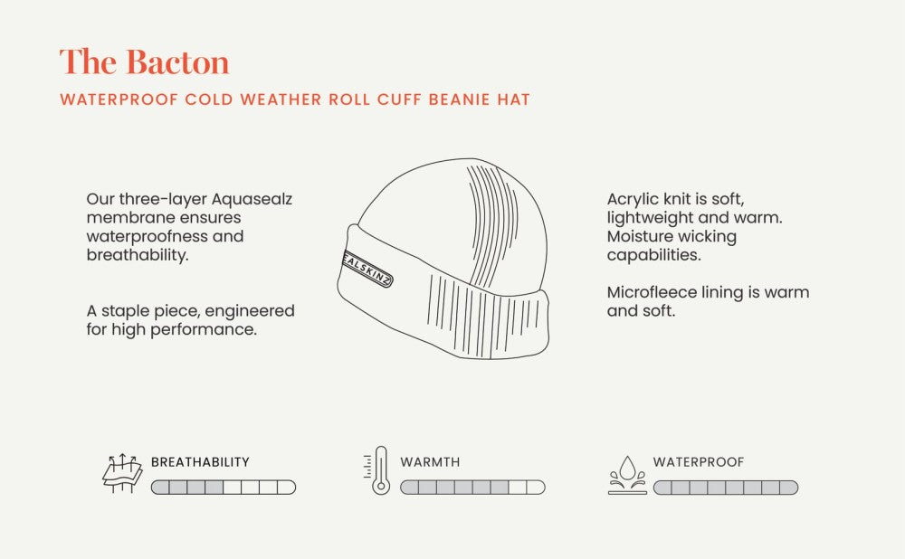 Sealskinz Waterproof Cold Weather Roll Cuff Beanie Hat