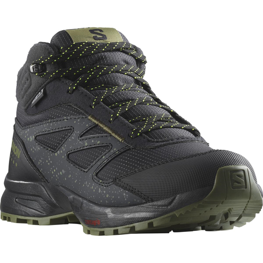 SALOMON обувь Outway Mid CSWP J черный/темно-зеленый