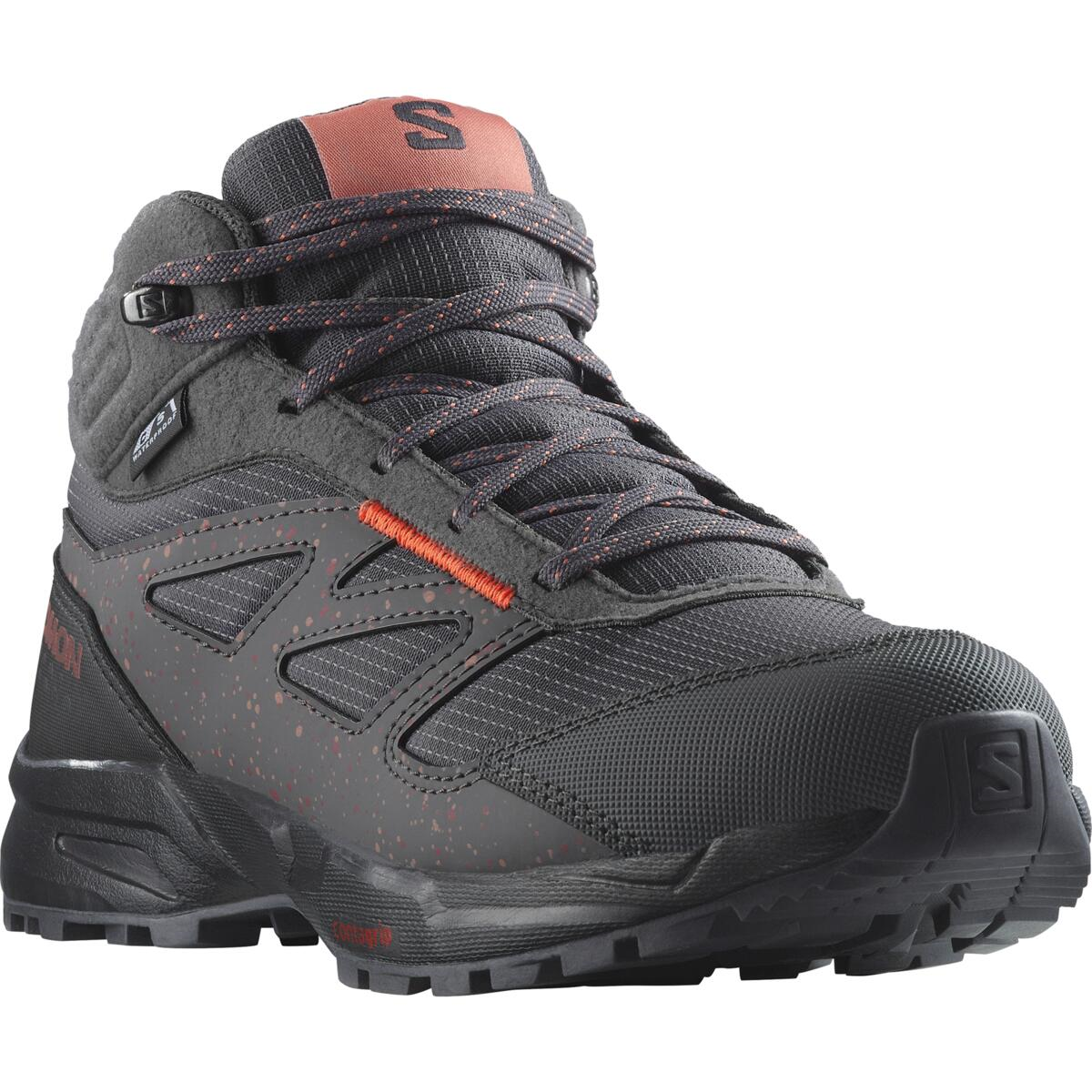 SALOMON shoes Outway Mid CSWP J black/grey/peach