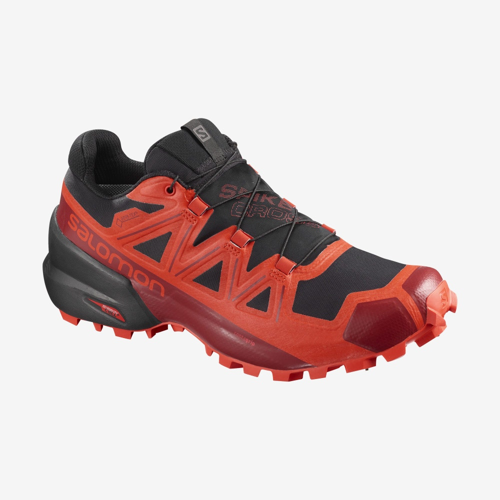 SALOMON shoes Spikecross 5 GTX black/red