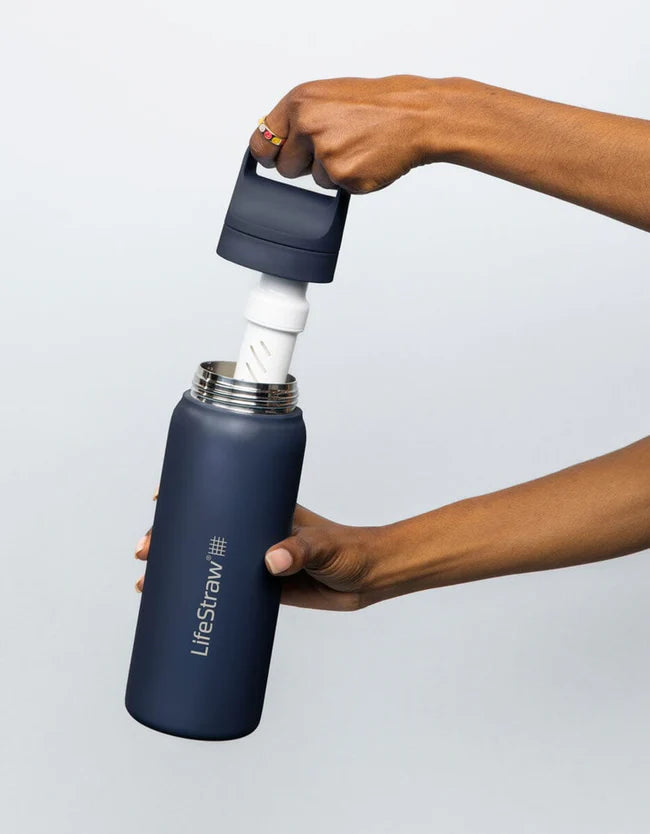 LifeStraw Go 2.0 Edelstahl Wasserfilterflasche 1L