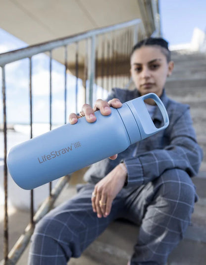 LifeStraw Go 2.0 Edelstahl Wasserfilterflasche 1L