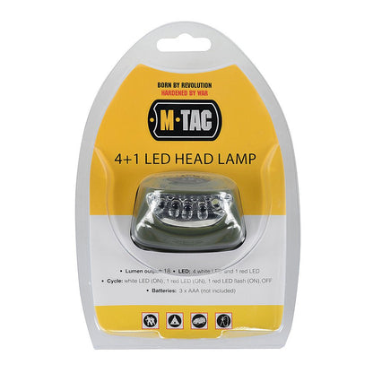 M - Tac 4+1 LED Kopflampe - NATURRAUS.DE