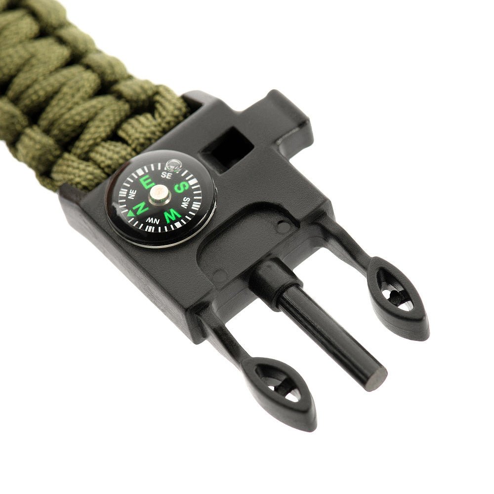 M - Tac paracord bracelet with flint lighters, compass, and whistle - DABAI.LV