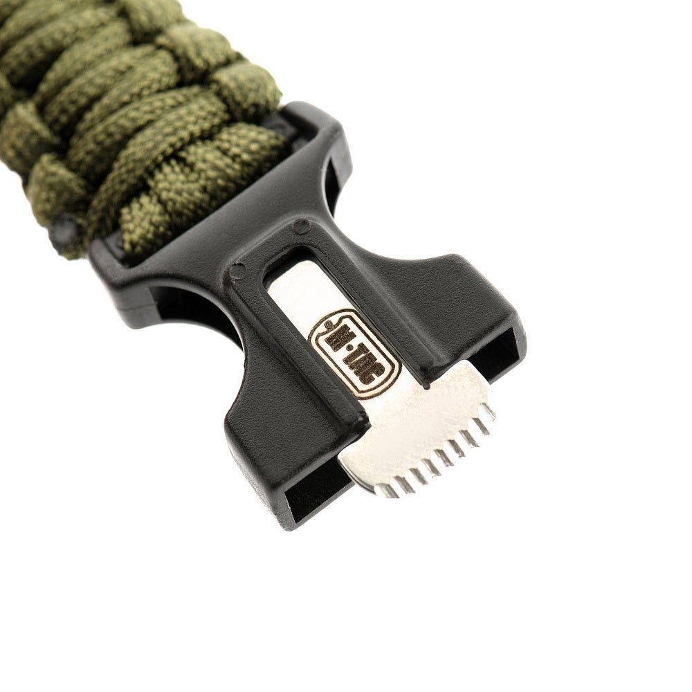 M - Tac paracord bracelet with flint lighters, compass, and whistle - DABAI.LV