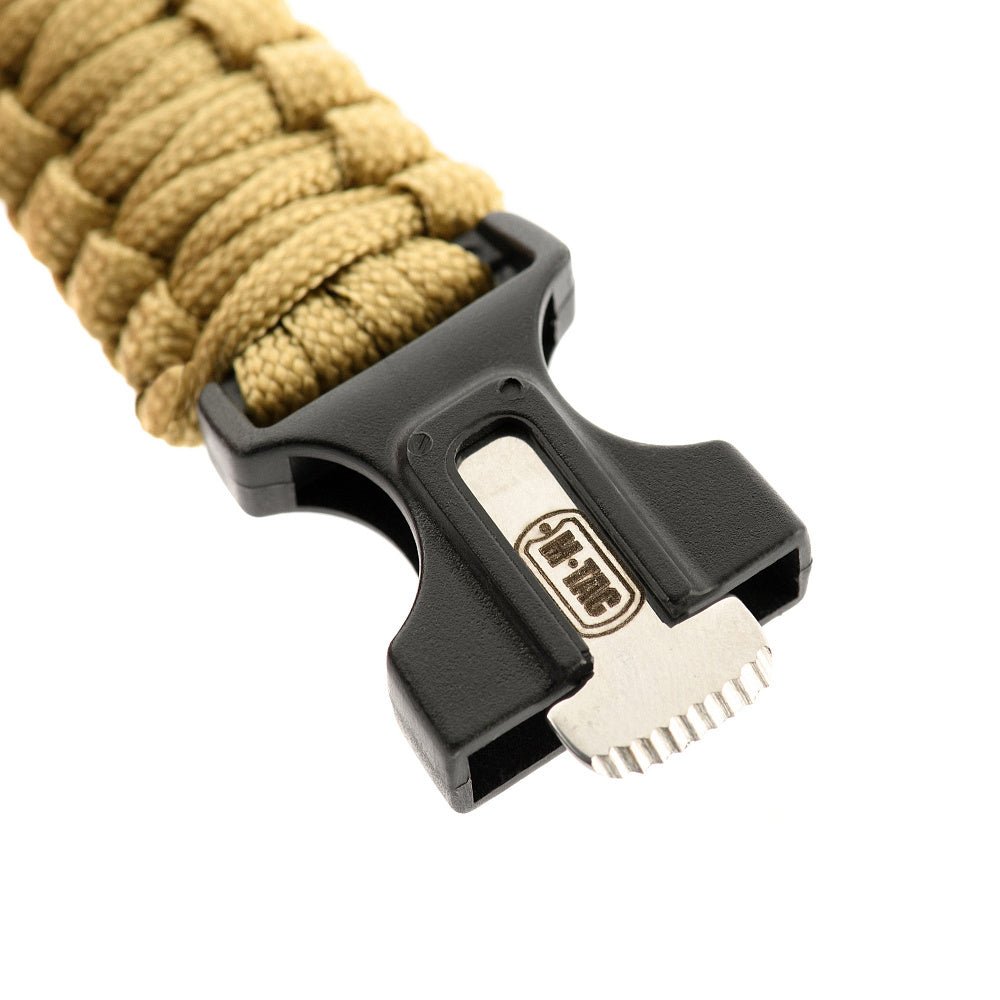 M - Tac paracord bracelet with flint lighters, compass, and whistle - DABAI.LV