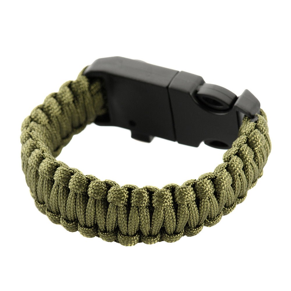 M - Tac paracord bracelet with flint lighters, compass, and whistle - DABAI.LV
