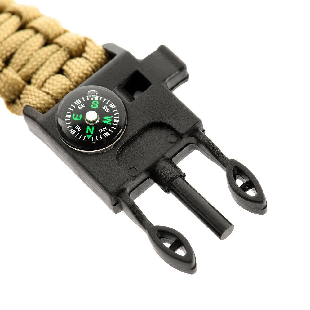 M - Tac paracord bracelet with flint lighters, compass, and whistle - DABAI.LV