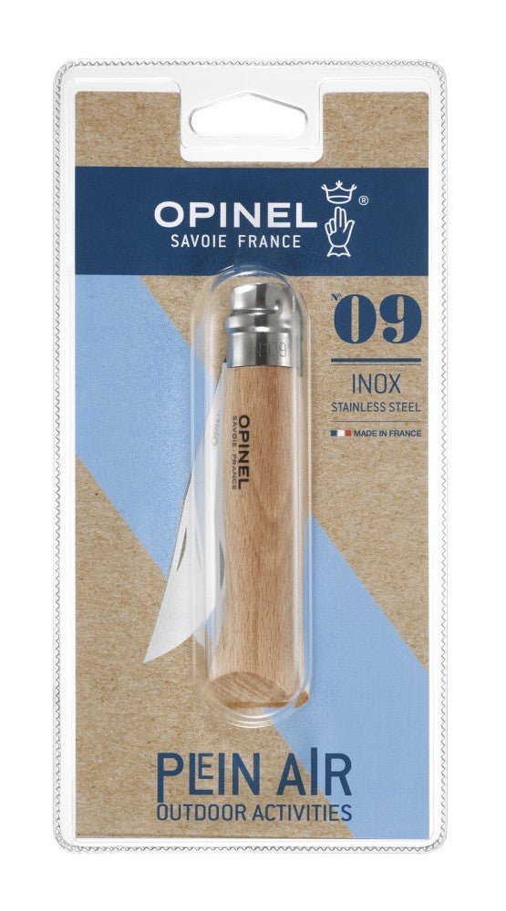 Opinel Blister Edelstahl Buche (erhältlich in verschiedenen Größen) - NATURRAUS.DE