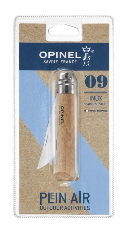 Opinel Blister Edelstahl Buche (erhältlich in verschiedenen Größen) - NATURRAUS.DE