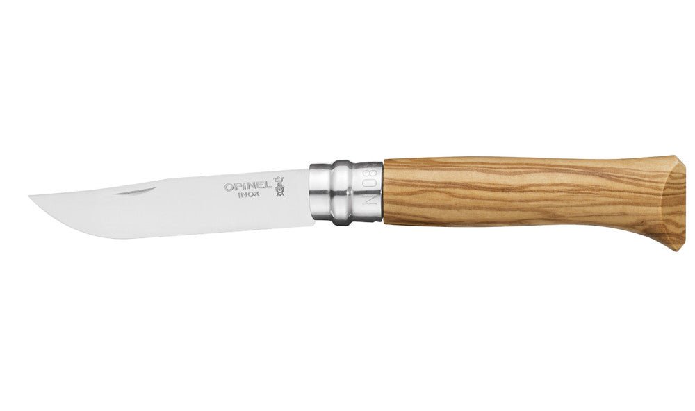 Opinel N°08 Edelstahl Olivenholz - NATURRAUS.DE