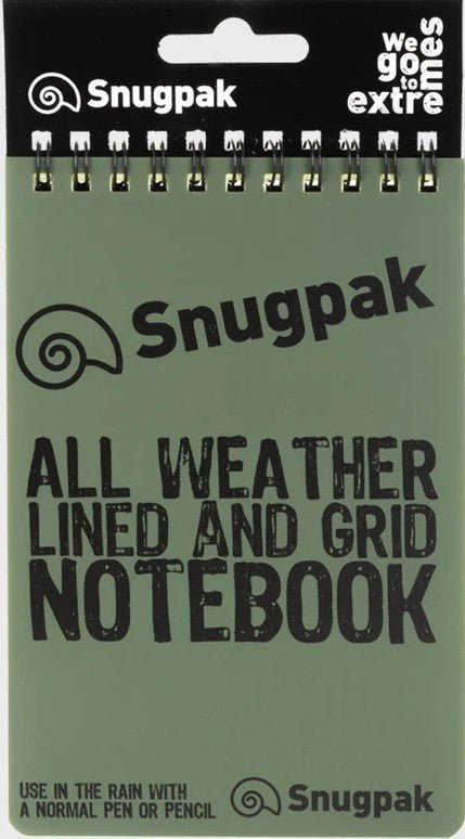 Snugpak Wasserfester Notizblock (Olive) - NATURRAUS.DE