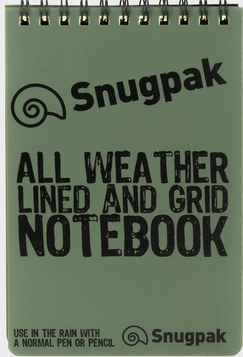 Snugpak Wasserfester Notizblock (Olive) - NATURRAUS.DE