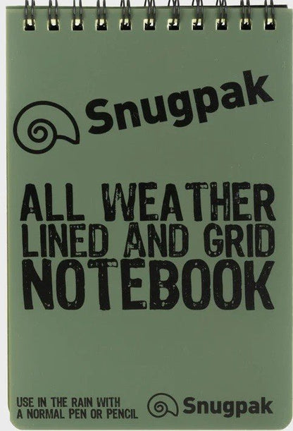 Snugpak Wasserfester Notizblock (Olive) - NATURRAUS.DE