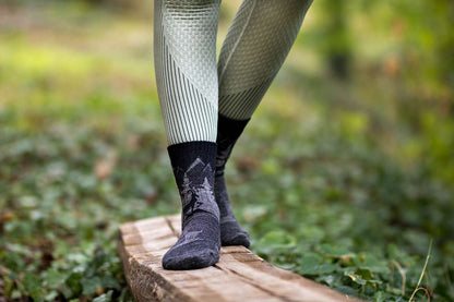 Pirin Hill Merino Wool Hiking Socks - Alpine Ibex motif