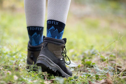 Pirin Hill Merino Wool Hiking Socks - Alpine Ibex motif