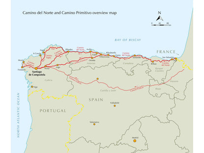 The Camino del Norte and Camino Primitivo To Santiago de Compostela and Finisterre from Irun or Oviedo (ENG) - dabai.lv